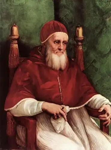 拉斐尔,《教皇尤利乌斯二世肖像》(portrait of pope julius ii),1511