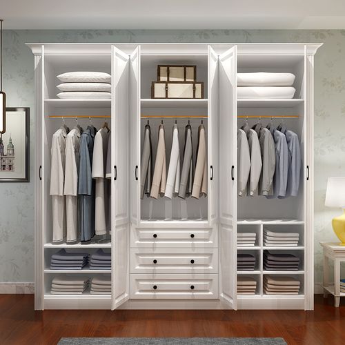 卧室整体衣柜家用卧室现代简约实木大衣柜定制收纳柜子储物柜