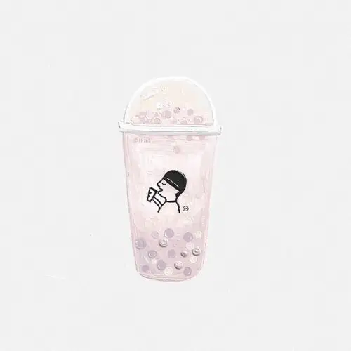手绘奶茶ins风 cr:@lhihl