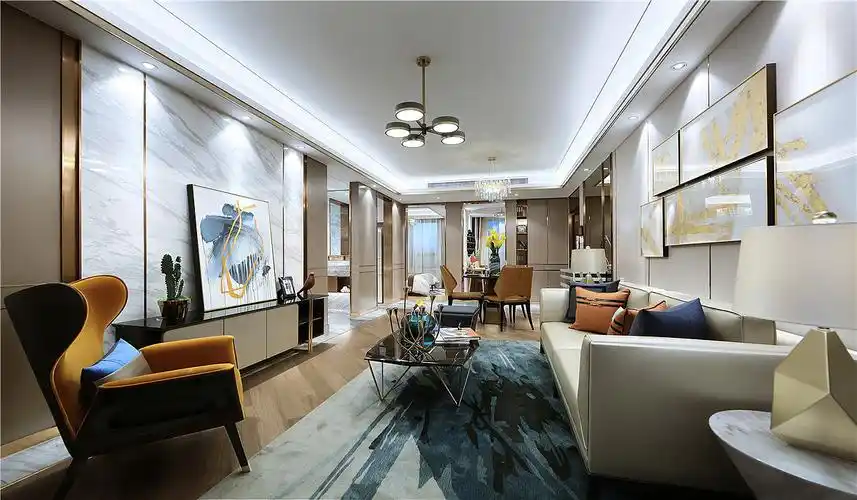 保利大都会130平港式轻奢风格