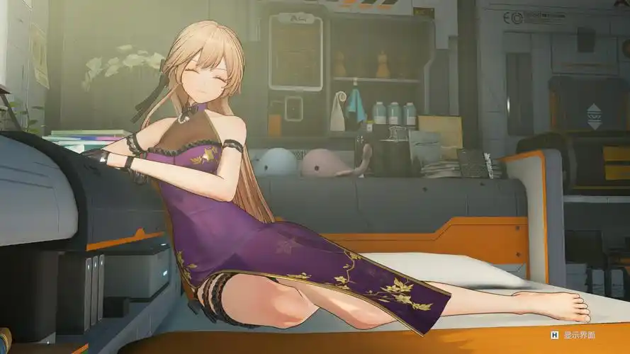 少女前线追放休息室姿势使用指南闪电篇紫雨心ver