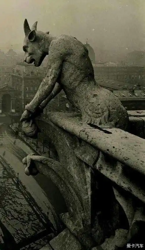 石像鬼的雕像,巴黎圣母院大教堂,首都巴黎,(法兰西第三共和国)法国