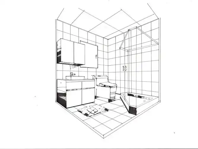 室内手绘卫生间效果图分享