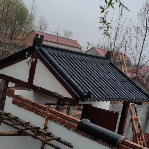 仿古一体瓦屋脊瓦规格墙帽的做法 盛世虹鑫