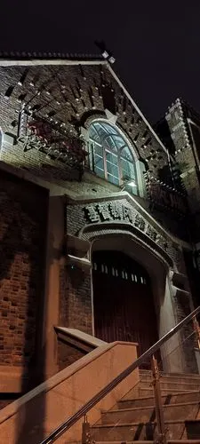 夜色小教堂天津市河北区冈纬路基督教堂2020年11月14日小米k30