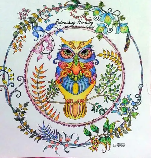 韩国原版填色书(12000)魔法森林涂鸦填色绘画书 enchanted forest