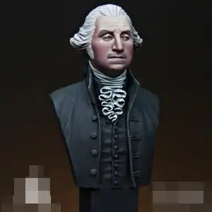 狂游者1/12树脂胸像历史人物半身模型乔治华盛顿gk白模手办x404