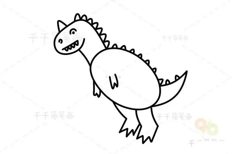 食肉牛龙儿童简笔画