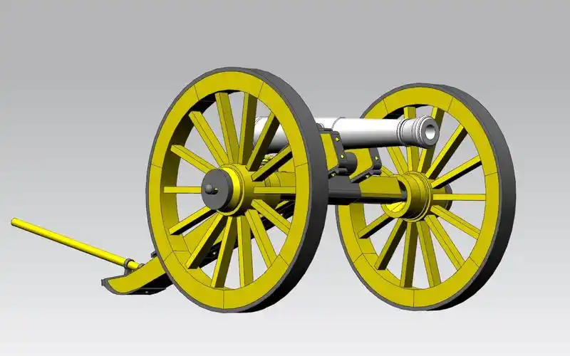 6磅"拿破仑"野战炮 3d建模