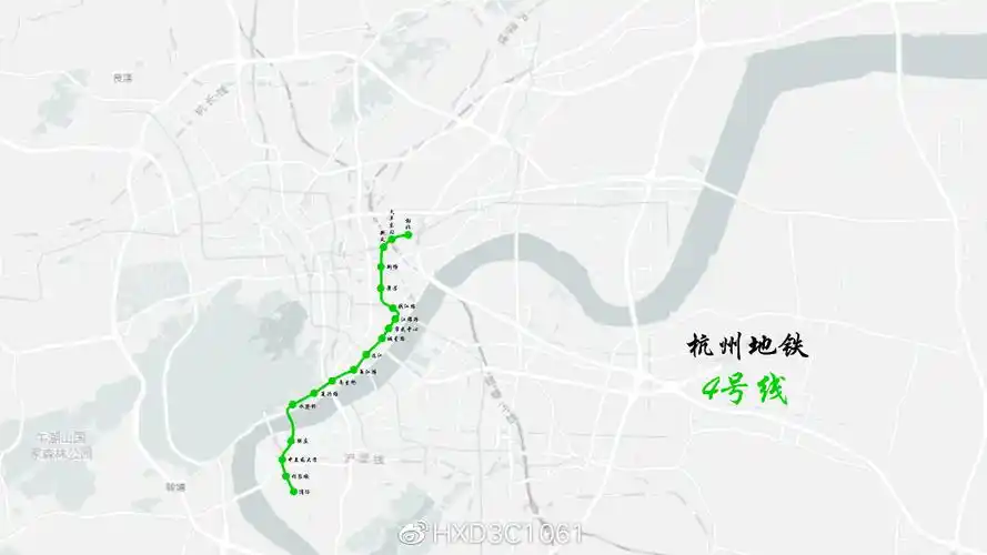 杭州地铁运营线路走向图202005