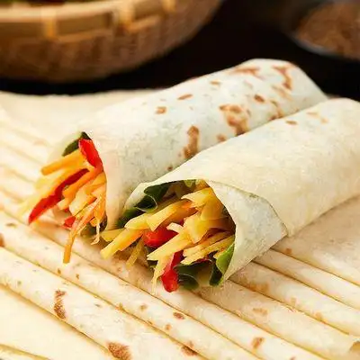 单饼手工36张10寸山东全麦卷饼薄饼皮烙饼早餐鸡肉卷面饼大饼春饼