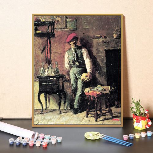 马里亚诺 福图尼 世界名画人物肖像油画装饰品手工diy数字油彩画