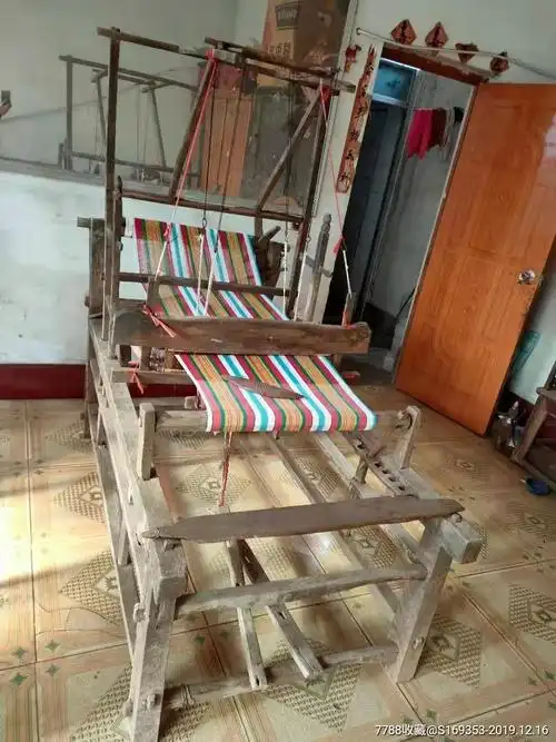 老织布机手工织布机影视道具摆件农村老物件材料榆木制作尺寸高17长18