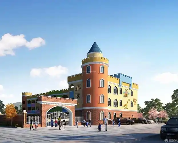 2021大型国际幼儿园外装设计效果图