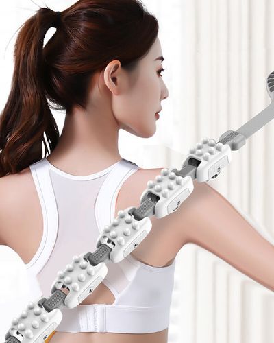 拉背条按摩器肩颈椎背部疏通经络滚珠后背手动滚轮不求人按摩 六节