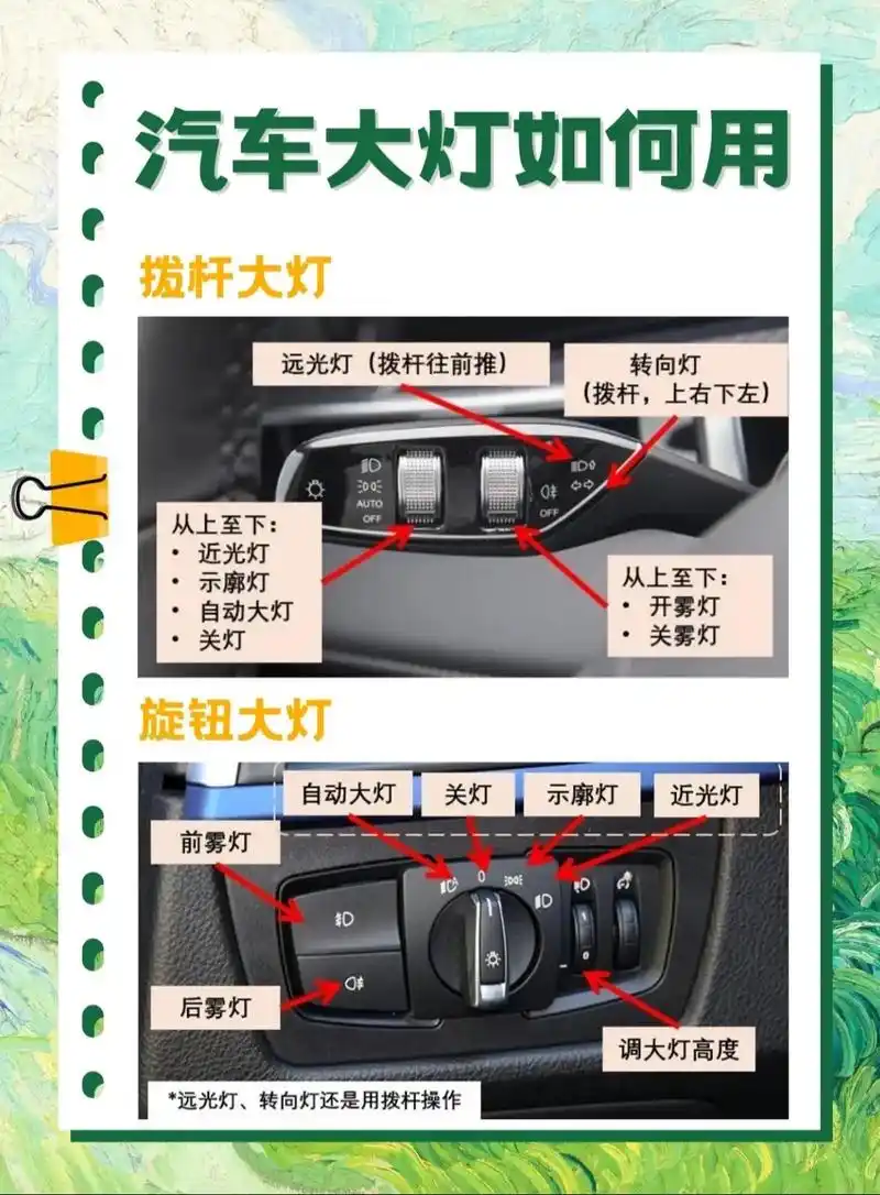 汽车大灯如何使用呢?