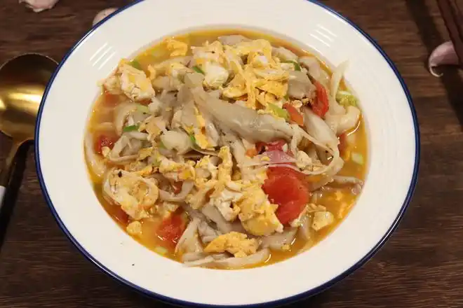 番茄鸡蛋炒平菇