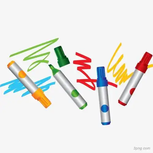 卡通水彩笔矢量图下载