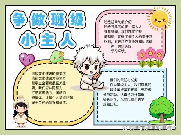 我们是班级的主人手抄报