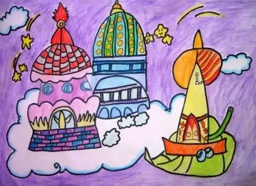 梦中的城堡/少儿绘画作品/儿童画/网络美术馆_中国少儿美术教育网