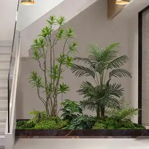 仿真绿植龙血树室内楼梯下拐角造景店内橱窗假植物景观装饰盆栽
