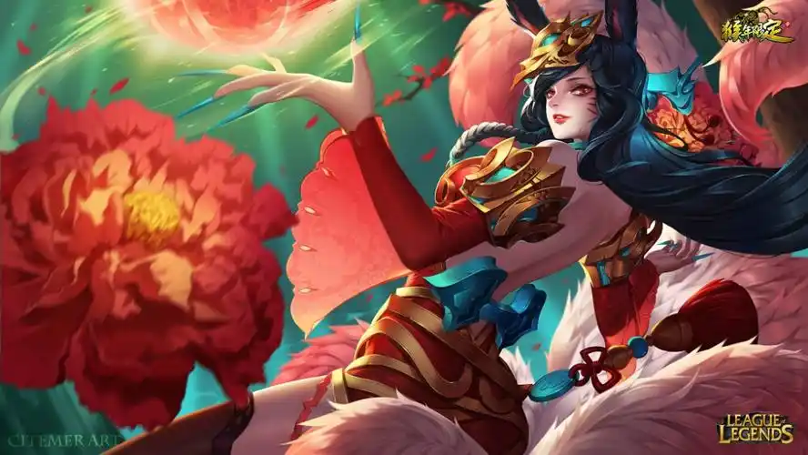 lol 英雄联盟 愚子citemer 九尾妖狐 阿狸 ahri 玩家自制皮肤 玉面