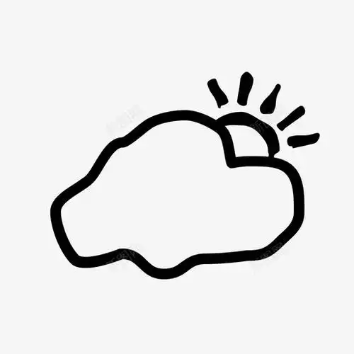 多云黑暗遮住太阳图标