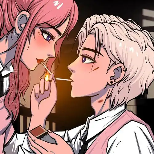 粉色甜甜双马尾情侣头像|快艾特他一起来换