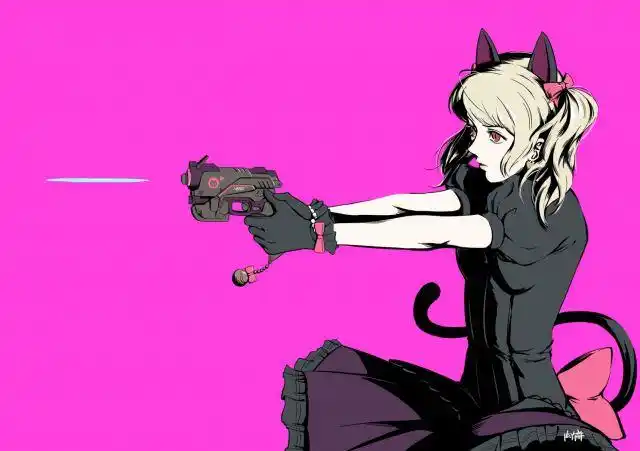 守望先锋 守望先锋同人 [同人创作] 画了个黑猫dva.