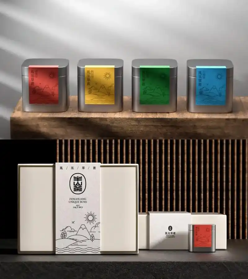 茶叶包装设计 茶包装设计 .以工业灰渲染的铝罐包装 盒面直接 - 抖音