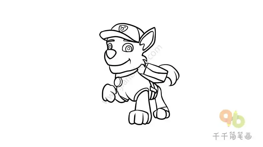 怎样画汪汪队小克简笔画狗狗巡逻队卡通绘画宝宝学画画儿童画画教程