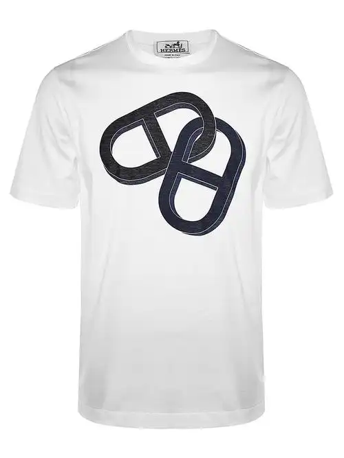 hermes/爱马仕 男士短袖t恤 logo tee