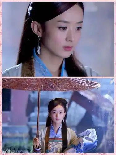 7,2014年内地电视剧《神雕侠侣》赵丽颖饰演赵丽颖版穆念慈美若天仙