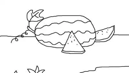 西瓜地儿童简笔画