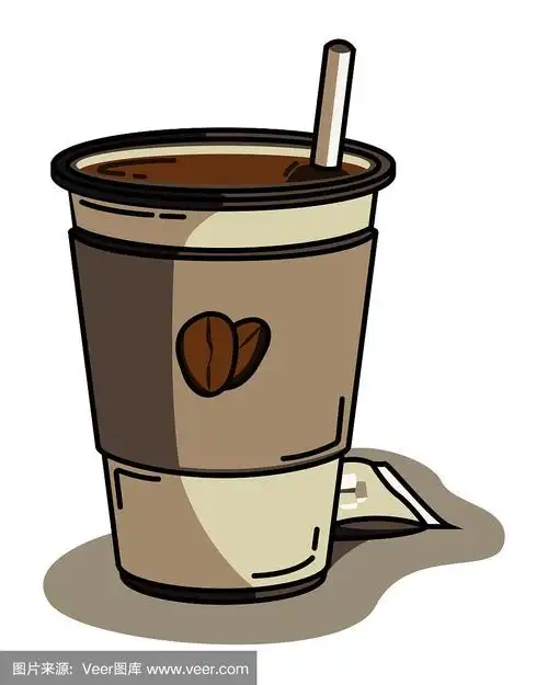 清新,咖啡,绘画插图,杯,矢量