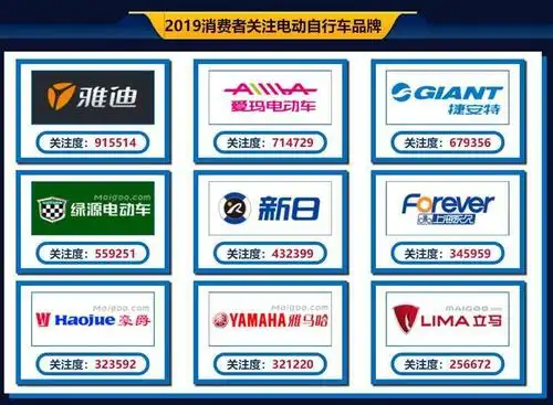2019消费者喜爱电动自行车品牌
