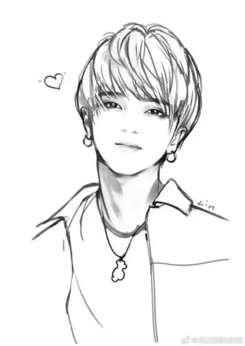 动漫华晨宇简笔画