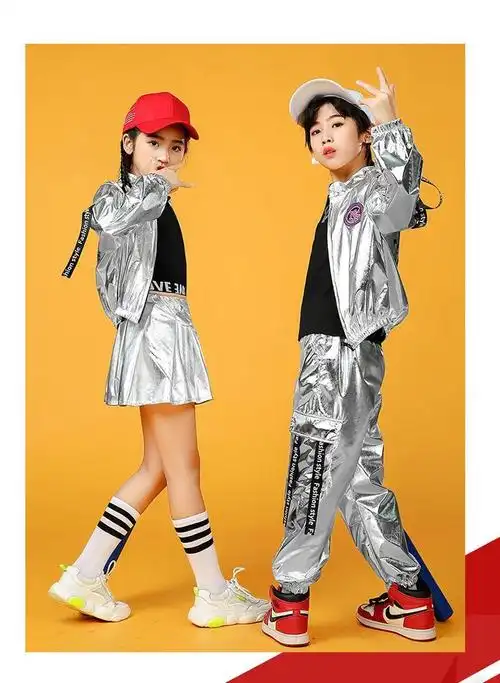 童赛博朋克风科技感未来感服装走秀儿童演出服街舞套装嘻哈潮流架子鼓