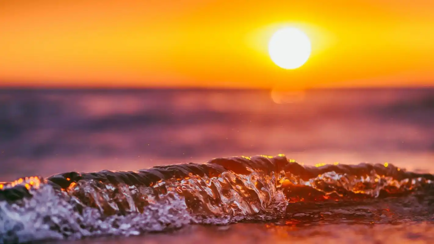 风景,大海,夕阳,唯美,海面上升起的太阳壁纸