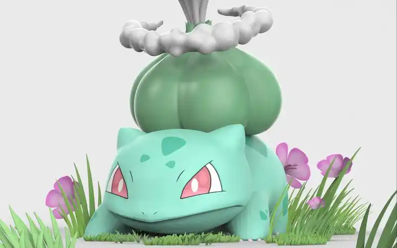 【zbrush雕刻】宝可梦-蒜头王八手办模型制作,满满的童年回忆.