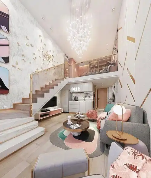 哇50平米南向,这样装修太帅了复式公寓loft
