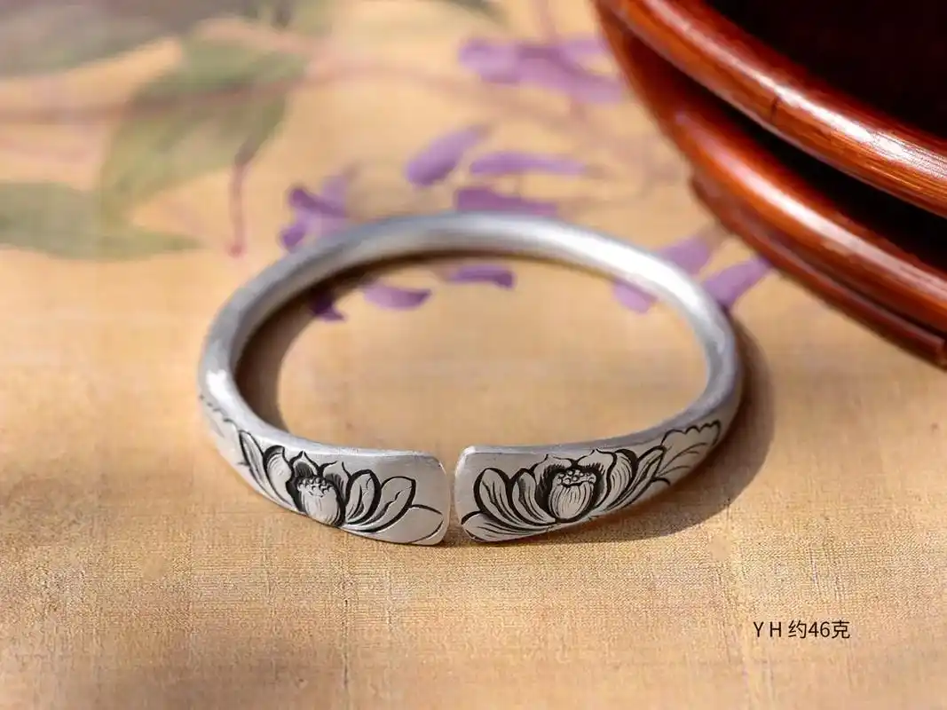 银饰品 银镯子 - 抖音