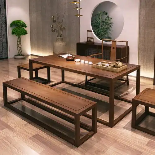 茶桌新中式禅意茶台实木桌椅组合现代简约茶室家具茶几