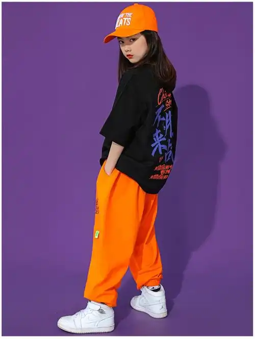 海晴宇街舞服装男童儿童街舞潮服男童嘻哈套装夏酷帅宽松t恤hiphop