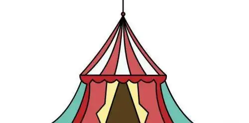 马戏团帐篷简笔画图片大全手绘马戏团布置场景简笔画步骤画法