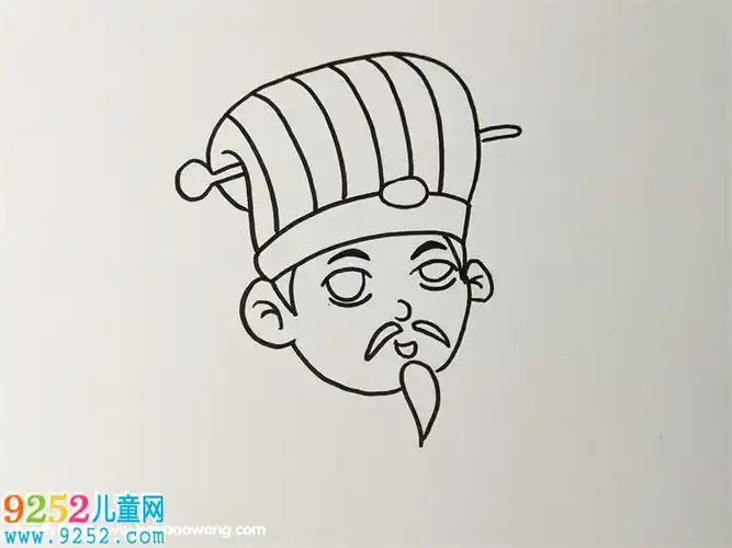 诸葛亮简笔画有颜色 历史名人简笔画