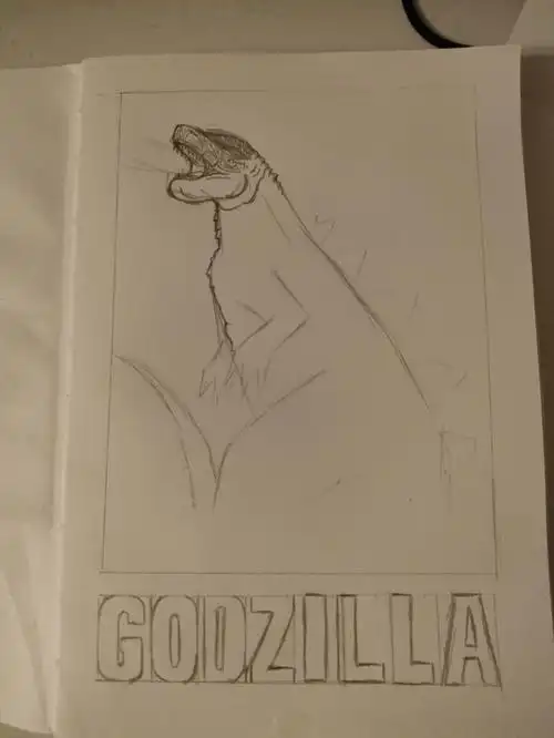 复杂的小细节最后上个色就ok了[doge][doge][doge]#哥斯拉  #自学画画