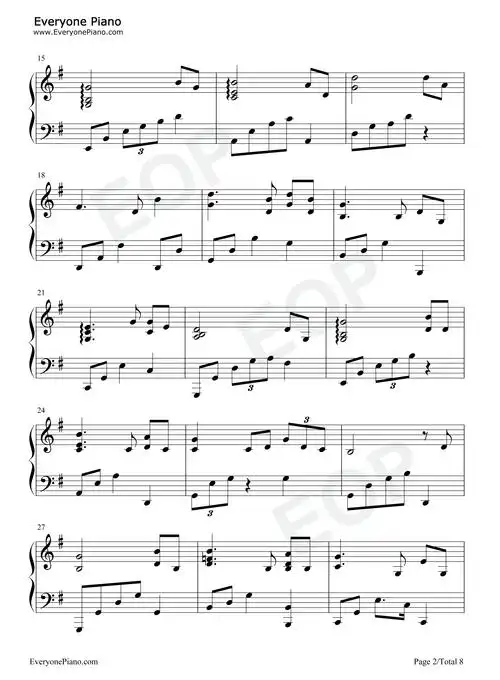 奇异恩典-amazing grace-唯美好听版五线谱预览2