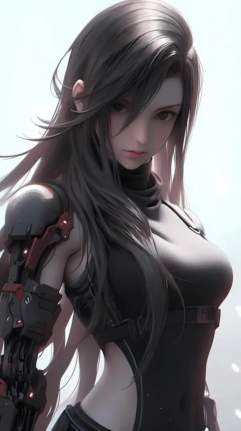 最终幻想 蒂法的机甲风手机壁纸 #最终幻想  - 抖音