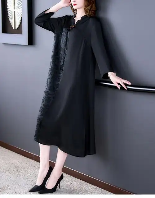 高档轻奢brangdy大码女装醋酸提花连衣裙女春夏款高端气质真丝桑蚕丝